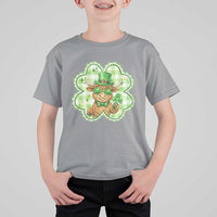 Funny Irish Highland Cow Shamrock Holiday Gift T Shirt For Kid
