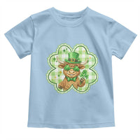 Funny Irish Highland Cow Shamrock Holiday Gift Toddler T Shirt