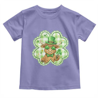 Funny Irish Highland Cow Shamrock Holiday Gift Toddler T Shirt