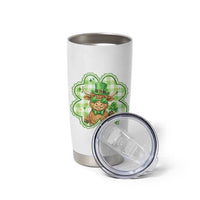Funny Irish Highland Cow Shamrock Holiday Gift Tumbler Cup