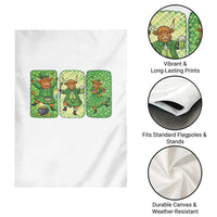 Vintage Highland Cow St Patricks Day Garden Flag Farm Lover Gift