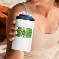 Vintage Highland Cow St Patricks Day 4 in 1 Can Cooler Tumbler Farm Lover Gift