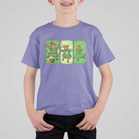 Vintage Highland Cow St Patricks Day T Shirt For Kid Farm Lover Gift