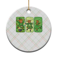Vintage Highland Cow St Patricks Day Ceramic Ornament Farm Lover Gift