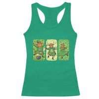 Vintage Highland Cow St Patricks Day Racerback Tank Top Farm Lover Gift