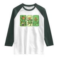 Vintage Highland Cow St Patricks Day Raglan Shirt Farm Lover Gift