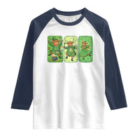 Vintage Highland Cow St Patricks Day Raglan Shirt Farm Lover Gift