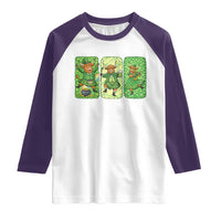 Vintage Highland Cow St Patricks Day Raglan Shirt Farm Lover Gift