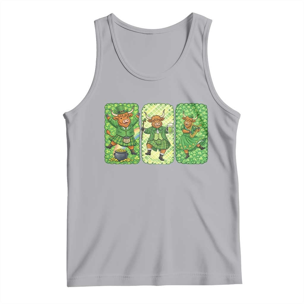 Vintage Highland Cow St Patricks Day Tank Top Farm Lover Gift