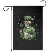 Skeleton St Patricks Day Drinking Garden Flag Irish Party Gift