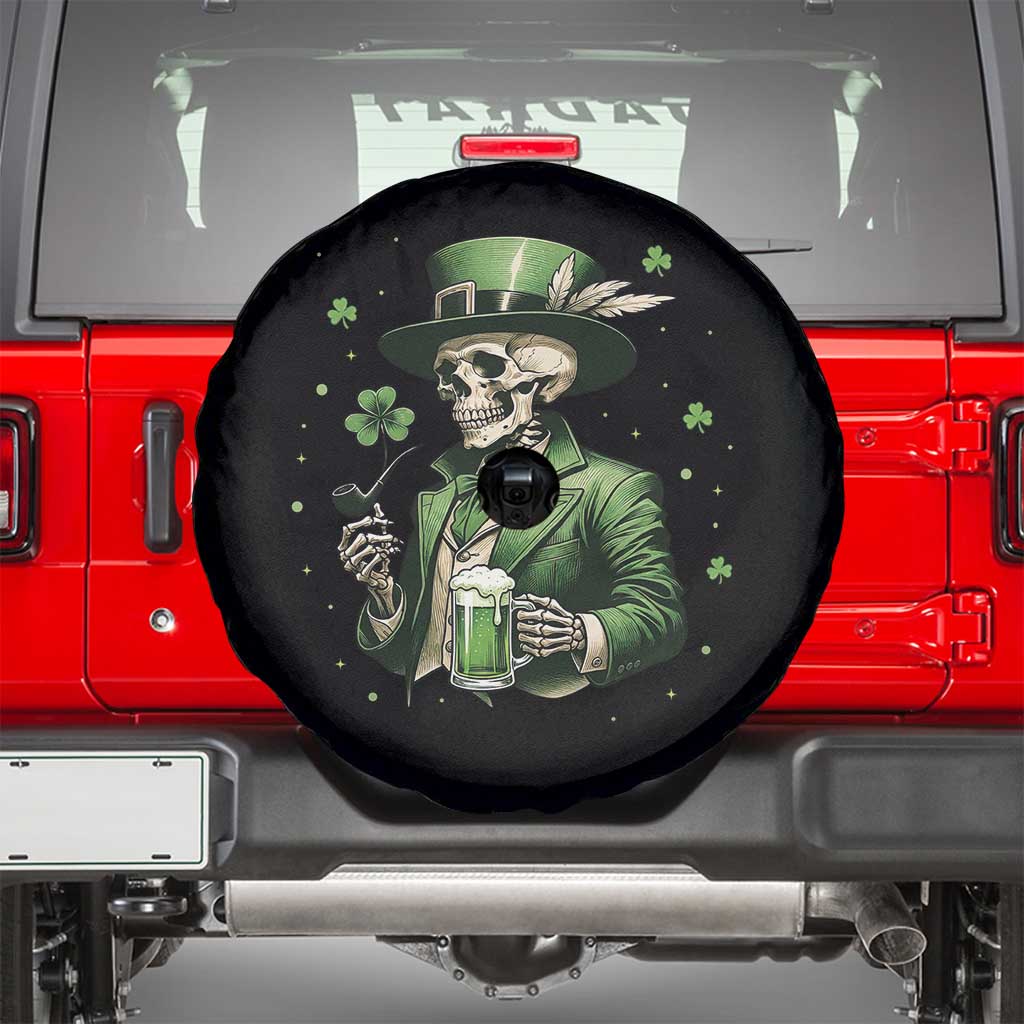 Skeleton St Patricks Day Drinking Spare Tire Cover Irish Party Gift