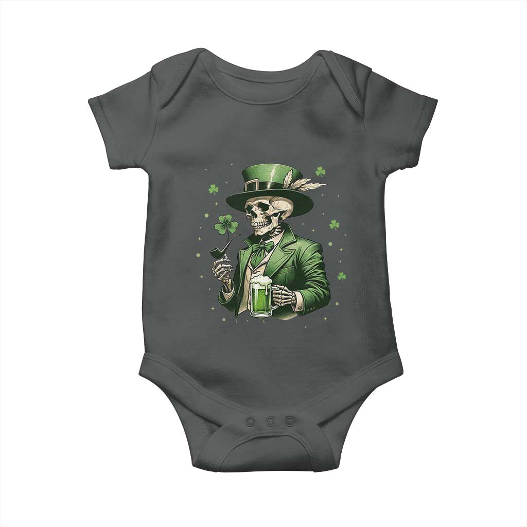 Skeleton St Patricks Day Drinking Baby Onesie Irish Party Gift