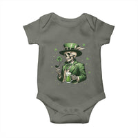 Skeleton St Patricks Day Drinking Baby Onesie Irish Party Gift