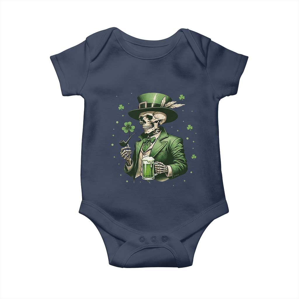 Skeleton St Patricks Day Drinking Baby Onesie Irish Party Gift