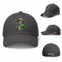 Skeleton St Patricks Day Drinking Baseball Cap Irish Party Gift