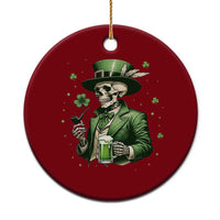 Skeleton St Patricks Day Drinking Ceramic Ornament Irish Party Gift