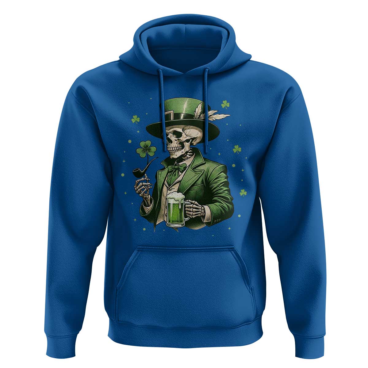 Skeleton St Patricks Day Drinking Hoodie Irish Party Gift