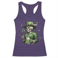 Skeleton St Patricks Day Drinking Racerback Tank Top Irish Party Gift