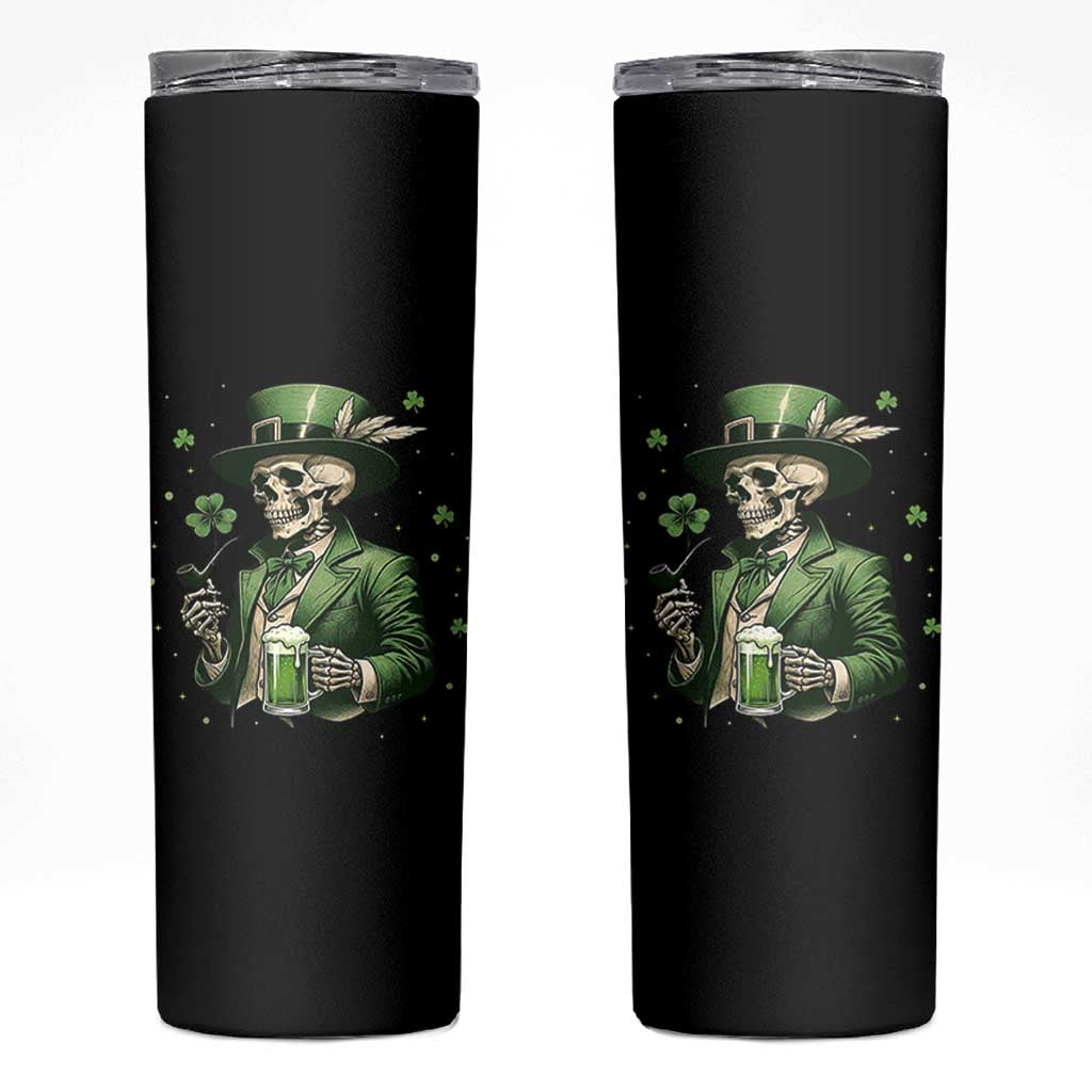 Skeleton St Patricks Day Drinking Skinny Tumbler Irish Party Gift