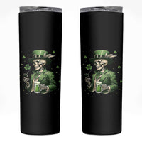 Skeleton St Patricks Day Drinking Skinny Tumbler Irish Party Gift