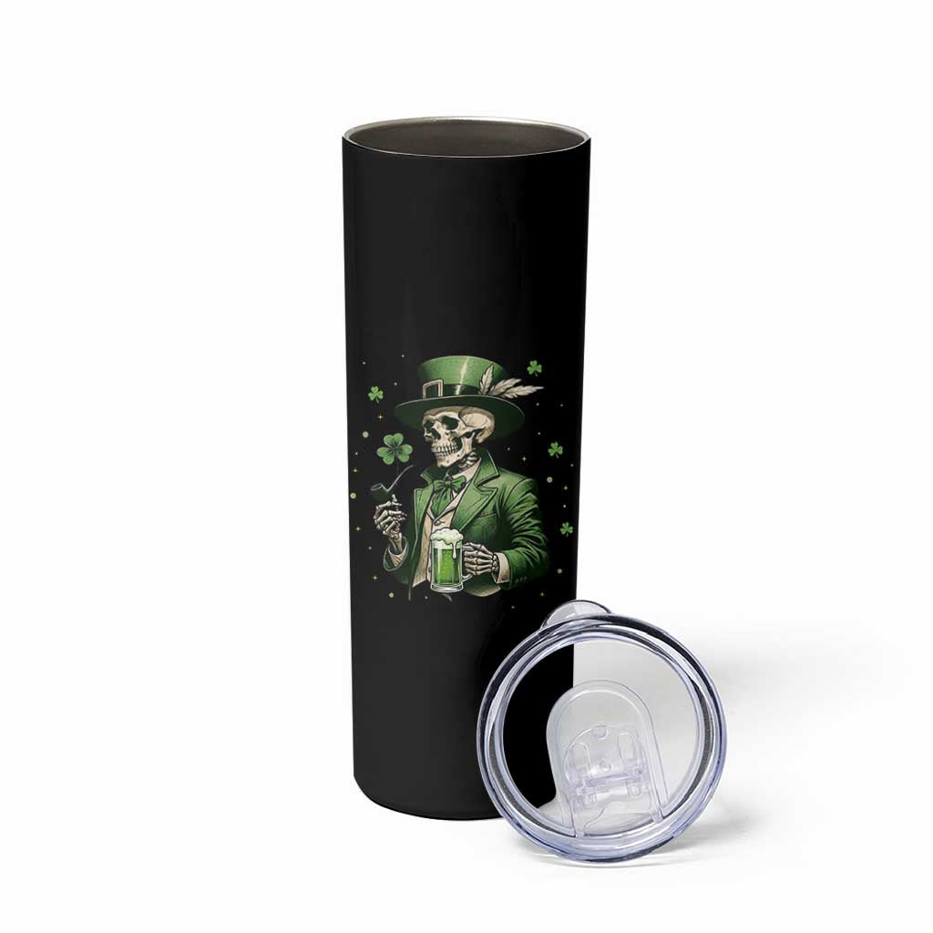 Skeleton St Patricks Day Drinking Skinny Tumbler Irish Party Gift