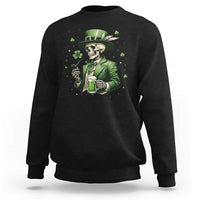 Skeleton St Patricks Day Drinking Sweatshirt Irish Party Gift