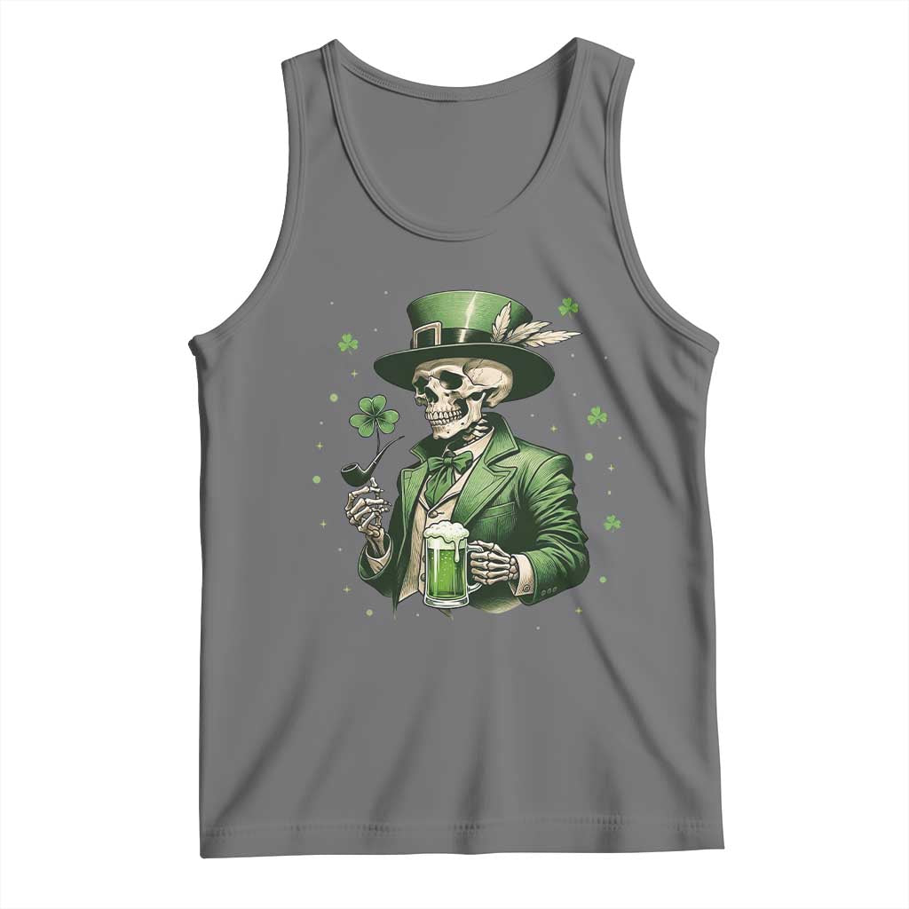 Skeleton St Patricks Day Drinking Tank Top Irish Party Gift