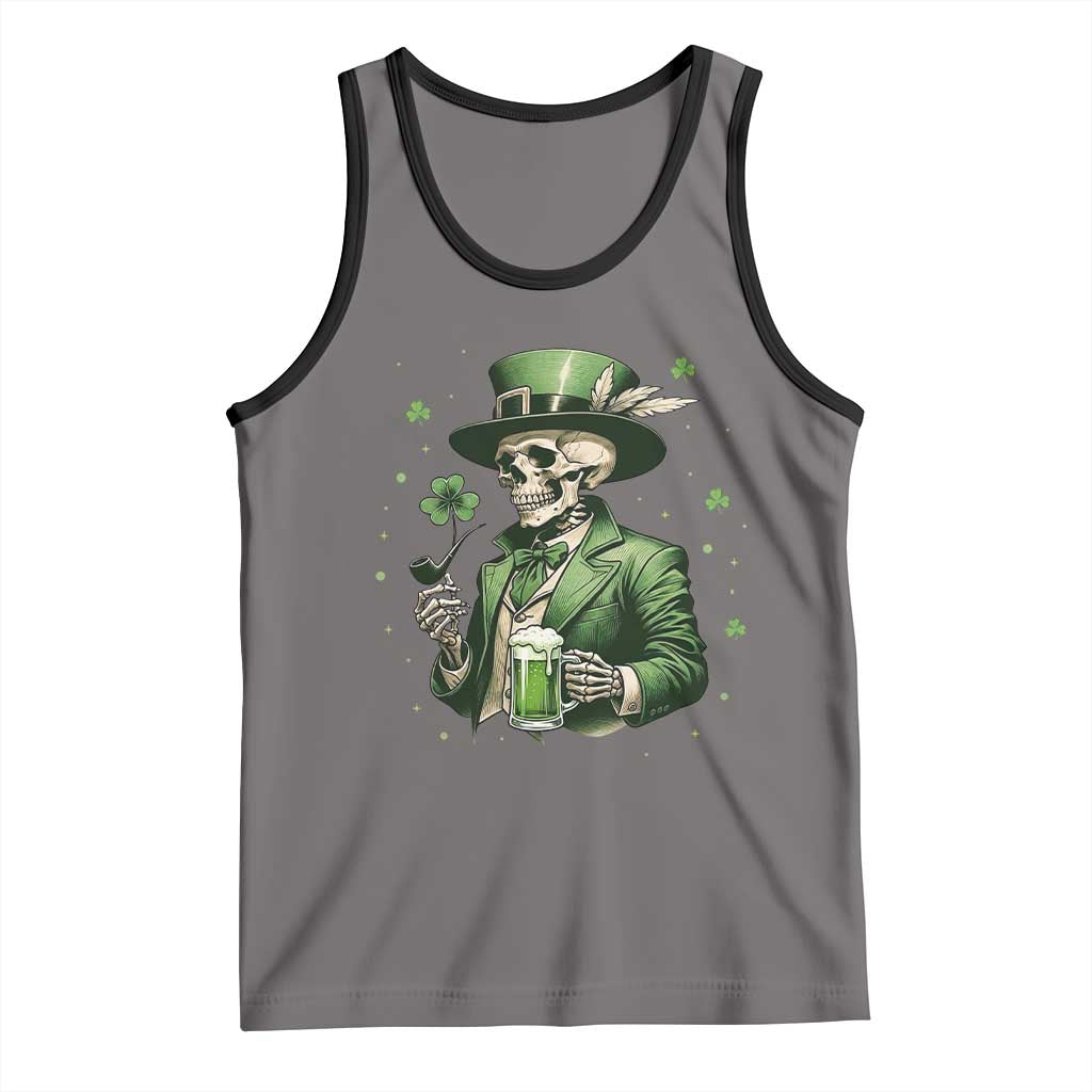 Skeleton St Patricks Day Drinking Tank Top Irish Party Gift