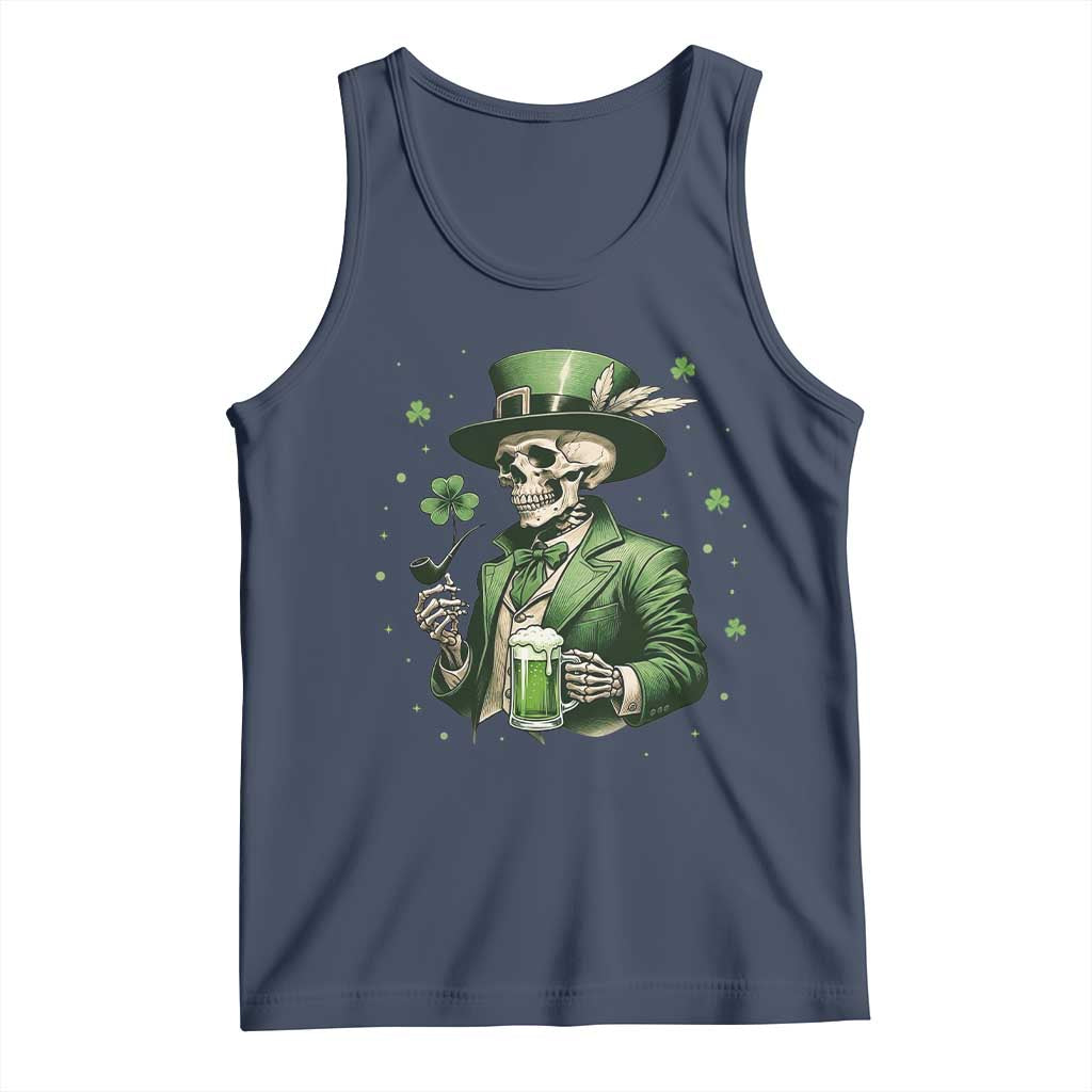 Skeleton St Patricks Day Drinking Tank Top Irish Party Gift