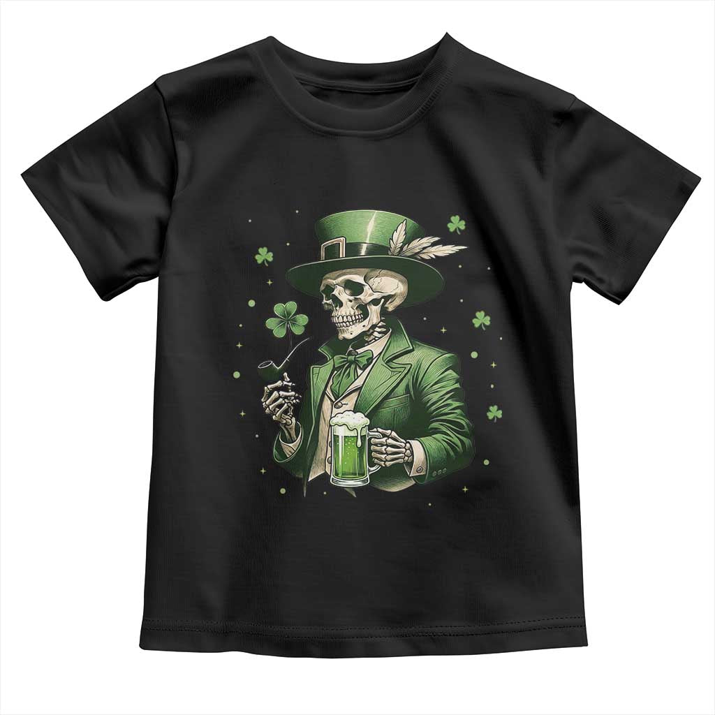 Skeleton St Patricks Day Drinking Toddler T Shirt Irish Party Gift