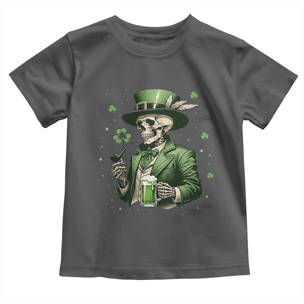 Skeleton St Patricks Day Drinking Toddler T Shirt Irish Party Gift