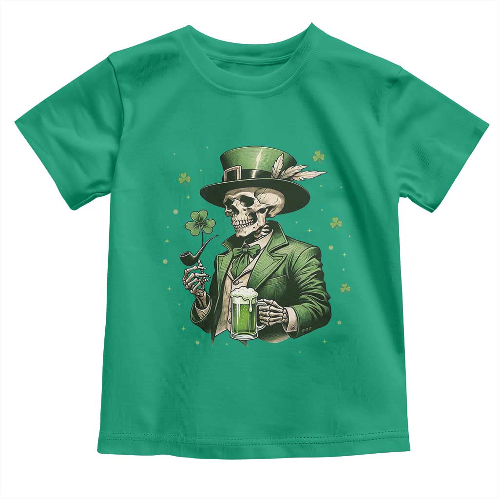 Skeleton St Patricks Day Drinking Toddler T Shirt Irish Party Gift