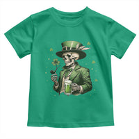 Skeleton St Patricks Day Drinking Toddler T Shirt Irish Party Gift