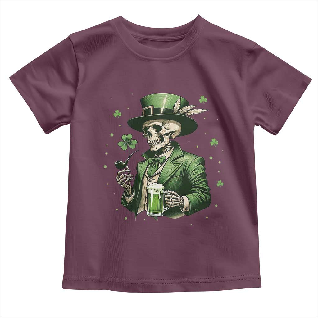 Skeleton St Patricks Day Drinking Toddler T Shirt Irish Party Gift