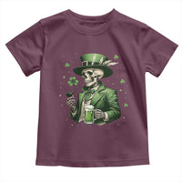 Skeleton St Patricks Day Drinking Toddler T Shirt Irish Party Gift