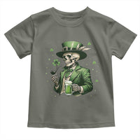 Skeleton St Patricks Day Drinking Toddler T Shirt Irish Party Gift