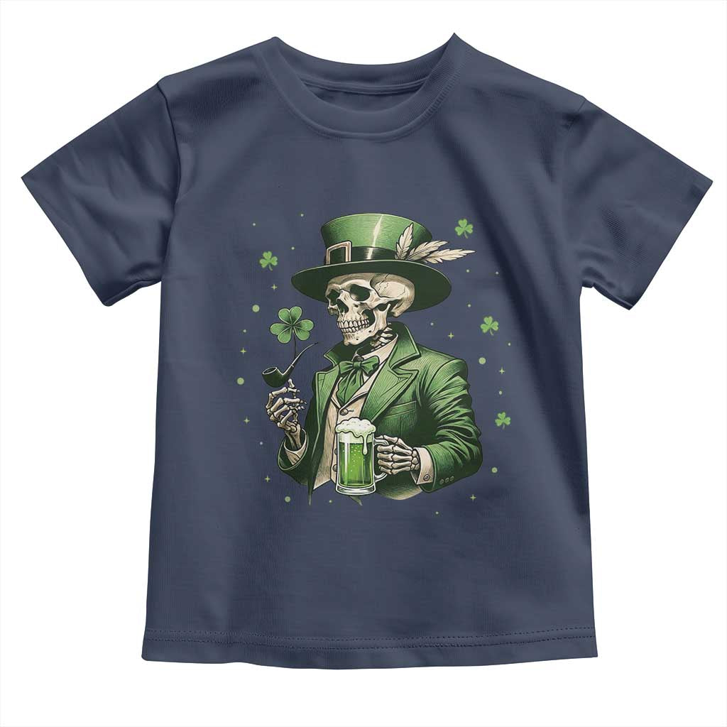 Skeleton St Patricks Day Drinking Toddler T Shirt Irish Party Gift