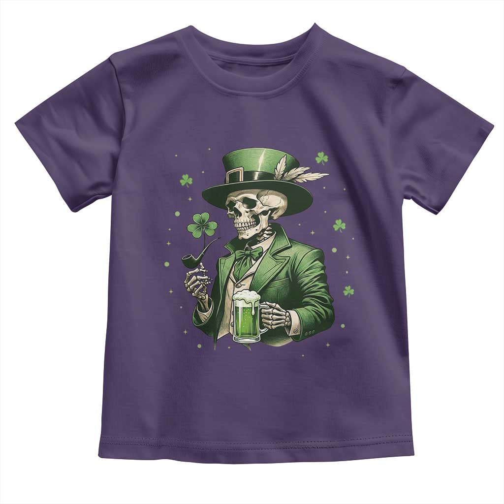Skeleton St Patricks Day Drinking Toddler T Shirt Irish Party Gift