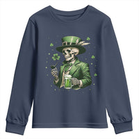 Skeleton St Patricks Day Drinking Youth Sweatshirt Irish Party Gift