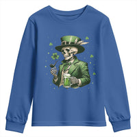 Skeleton St Patricks Day Drinking Youth Sweatshirt Irish Party Gift