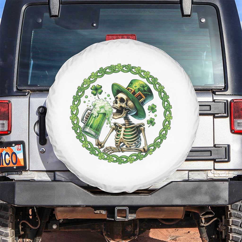 Lucky Irish Skeleton St Patricks Day Spare Tire Cover Beer Lover