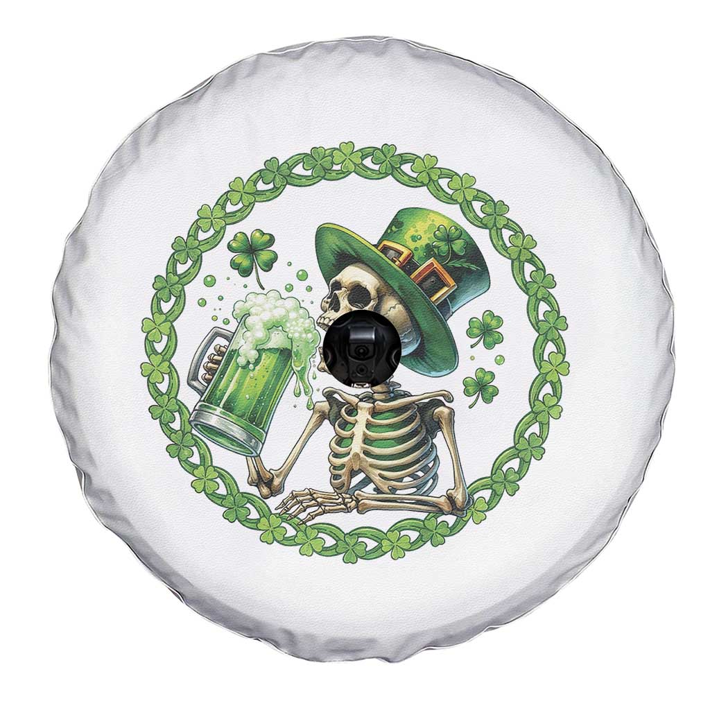 Lucky Irish Skeleton St Patricks Day Spare Tire Cover Beer Lover