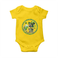 Lucky Irish Skeleton St Patricks Day Baby Onesie Beer Lover