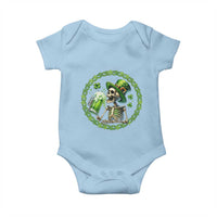 Lucky Irish Skeleton St Patricks Day Baby Onesie Beer Lover