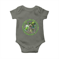 Lucky Irish Skeleton St Patricks Day Baby Onesie Beer Lover