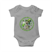 Lucky Irish Skeleton St Patricks Day Baby Onesie Beer Lover