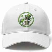 Lucky Irish Skeleton St Patricks Day Baseball Cap Beer Lover