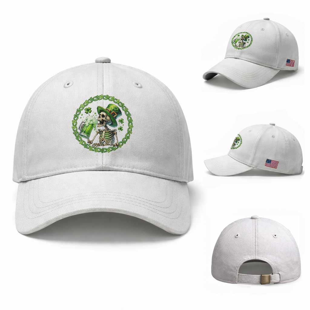 Lucky Irish Skeleton St Patricks Day Baseball Cap Beer Lover