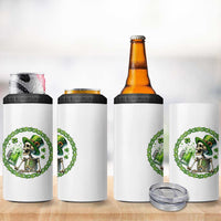 Lucky Irish Skeleton St Patricks Day 4 in 1 Can Cooler Tumbler Beer Lover