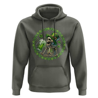 Lucky Irish Skeleton St Patricks Day Hoodie Beer Lover